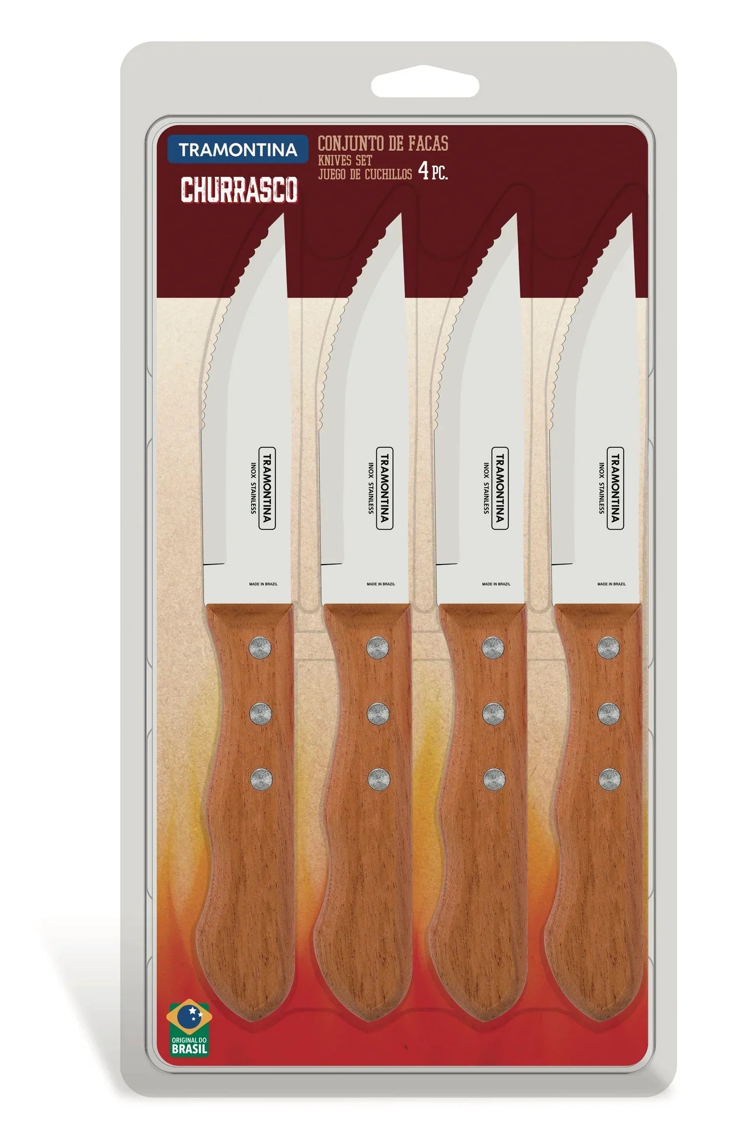 Tramontina 4 Piece 5" Jumbo Original Steak knives Set
