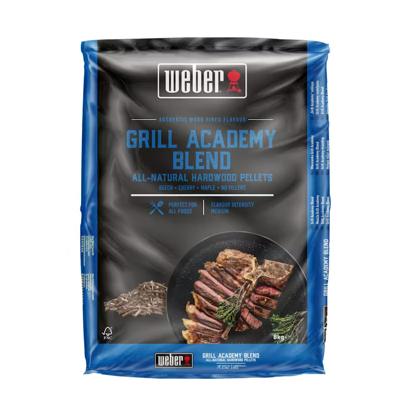 Weber Grill Academy Blend All-Natural Hardwood Pellets 8kg – South Wales Barbecues