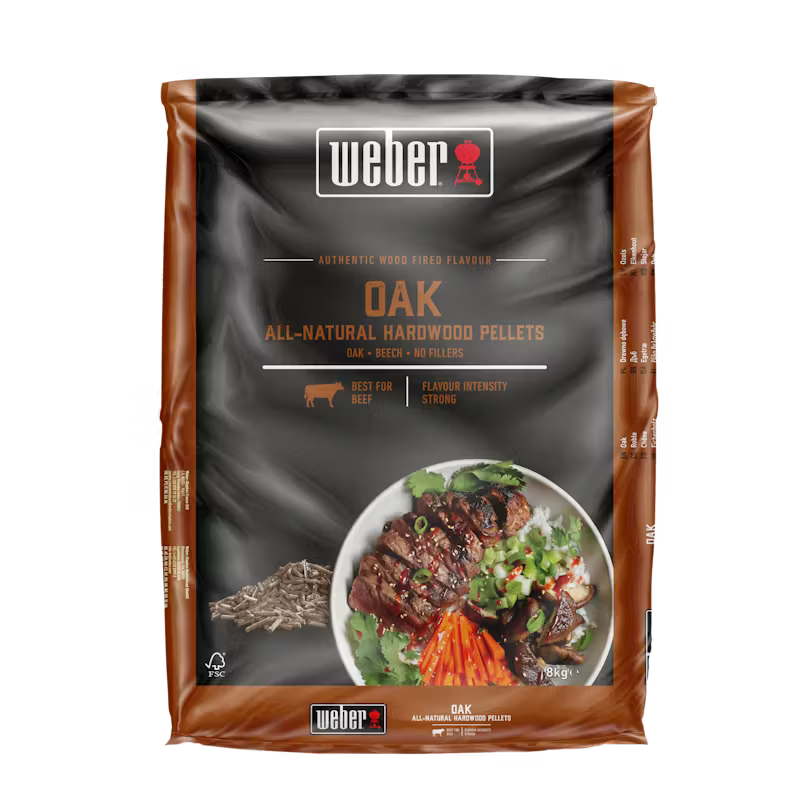 Weber Oak All-Natural Hardwood Pellets 8kg – South Wales Barbecues