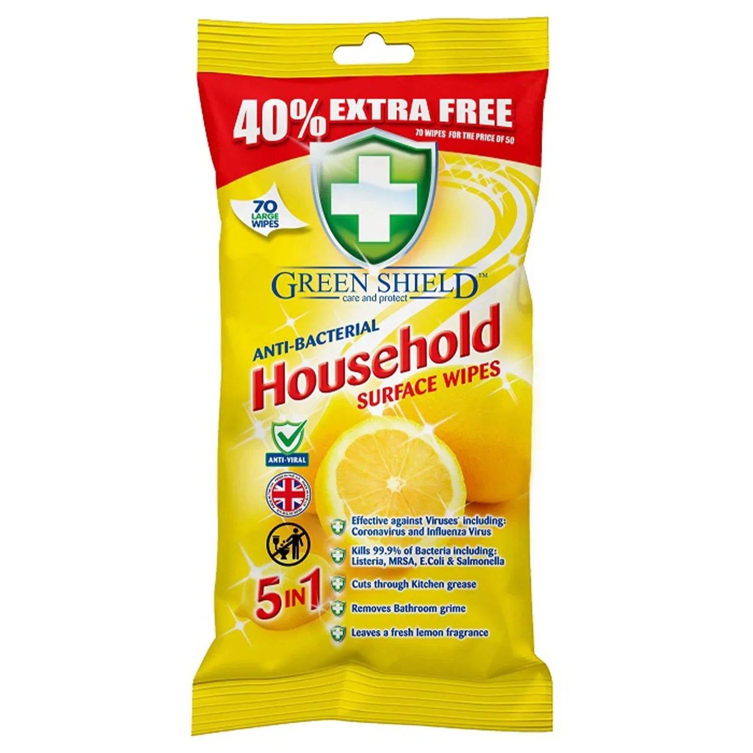 Greenshield Household Anti-Bacterial Wipes 70 Sheets – South Wales Barbecues