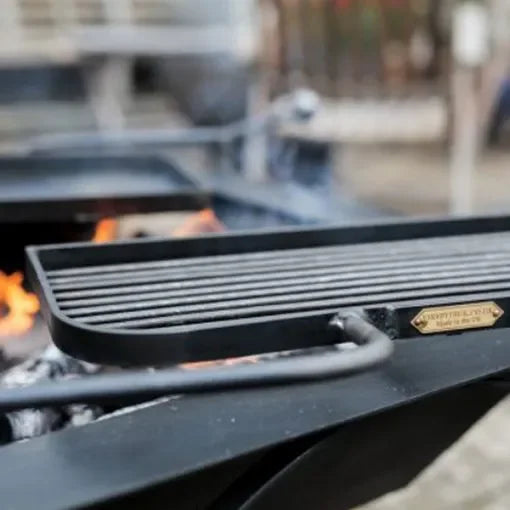 Firepits UK Box D Fire Pit with Two Swing Arm BBQ Racks