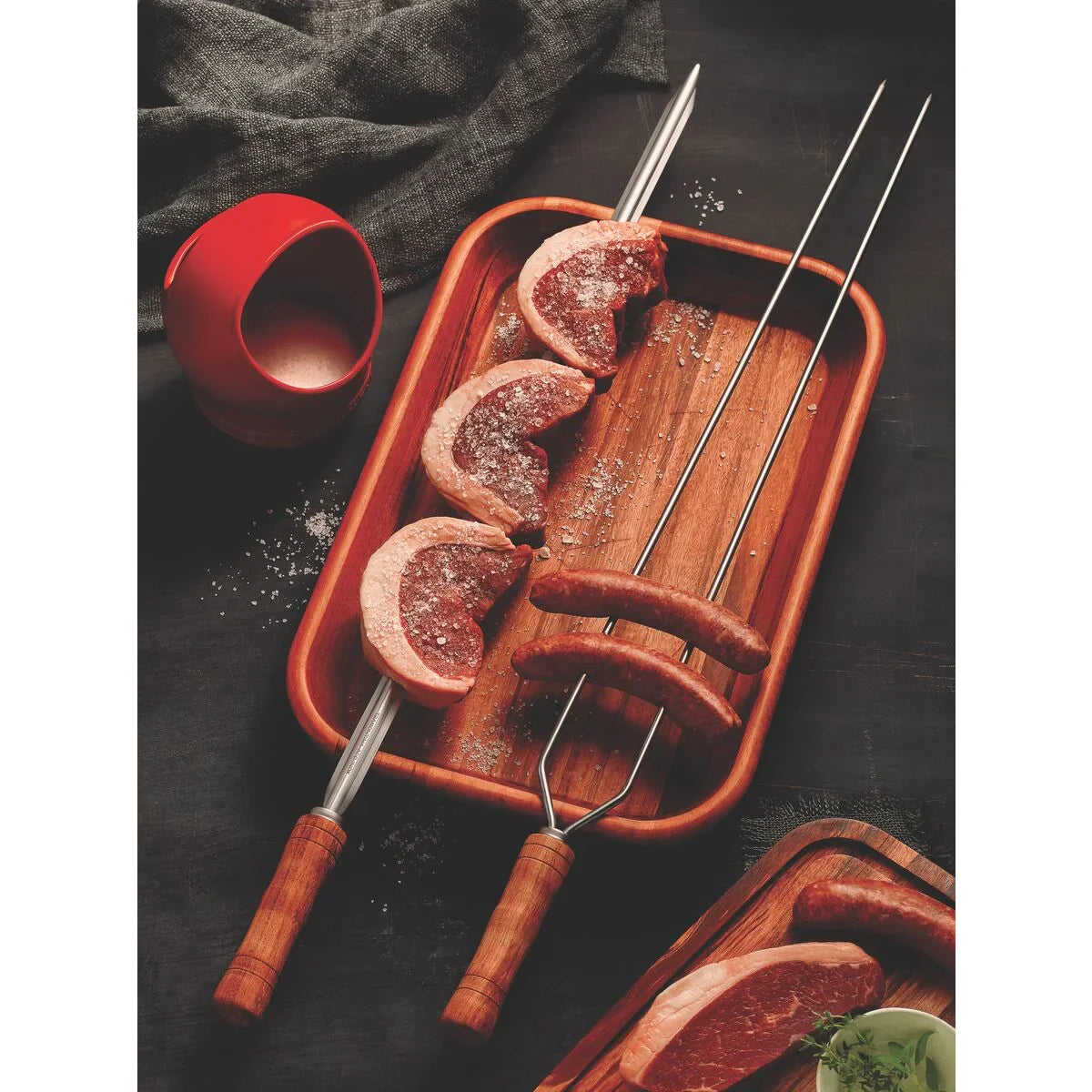 Tramontina Double Stainless Steel Skewer with Wood Handle 65cm