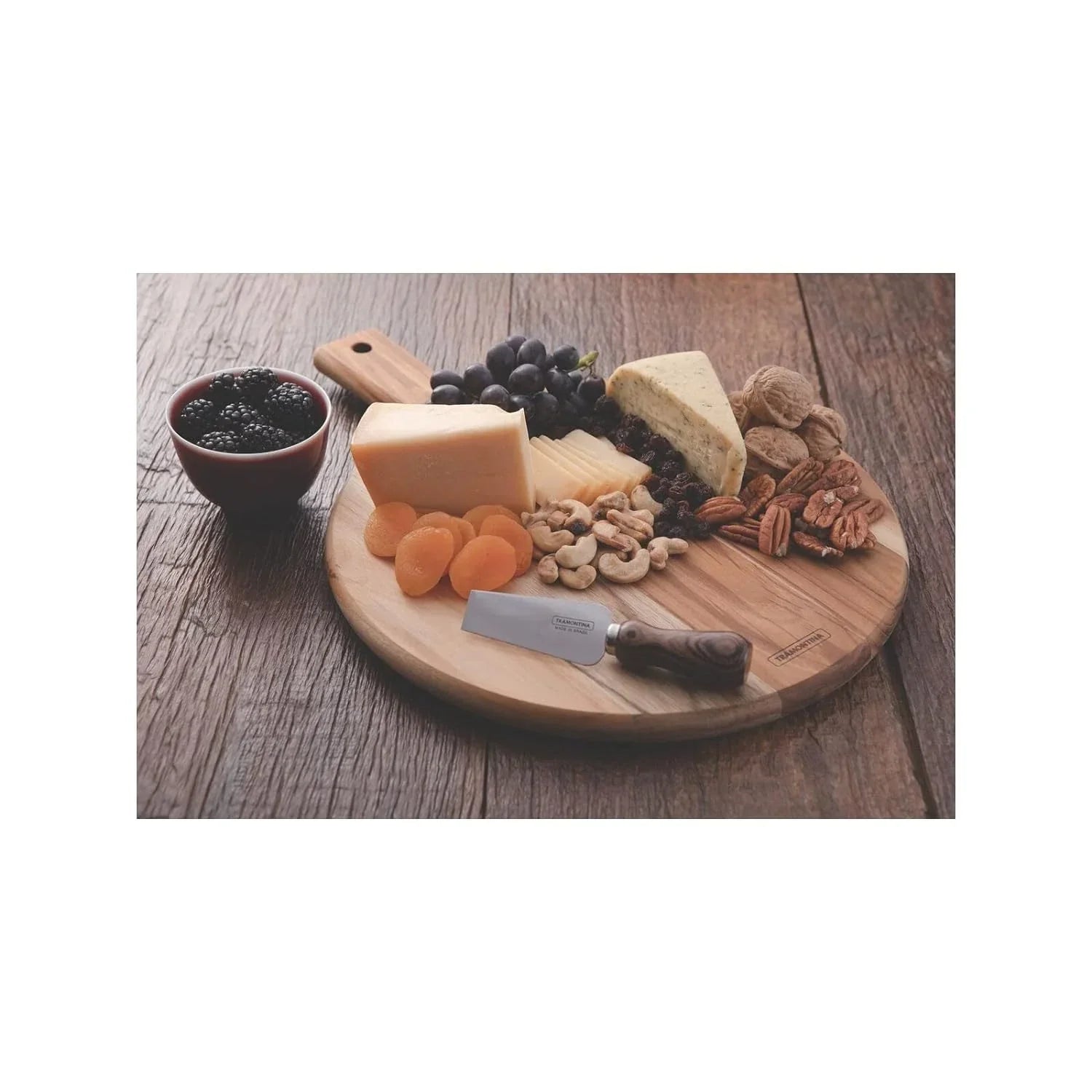 Tramontina Round Teak Wood Chopping and Serving Board