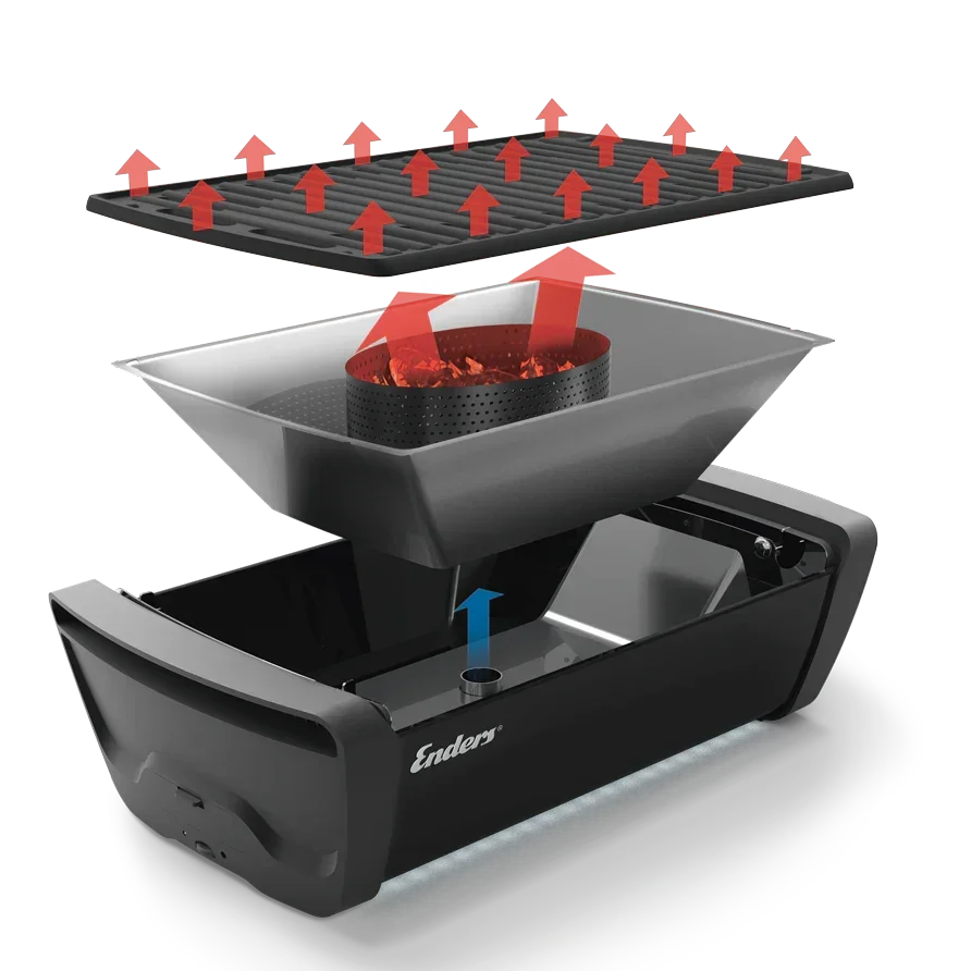 Enders Aurora Mirror Black Portable Charcoal Barbecue