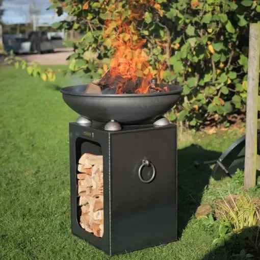 Firepits UK Fire Bowl with Log Store – South Wales Barbecues