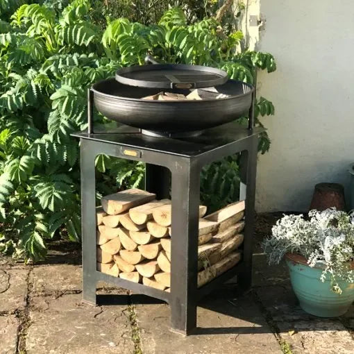 Firepits UK Modular Kitchen Fire Bowl with Log Store – South Wales Barbecues