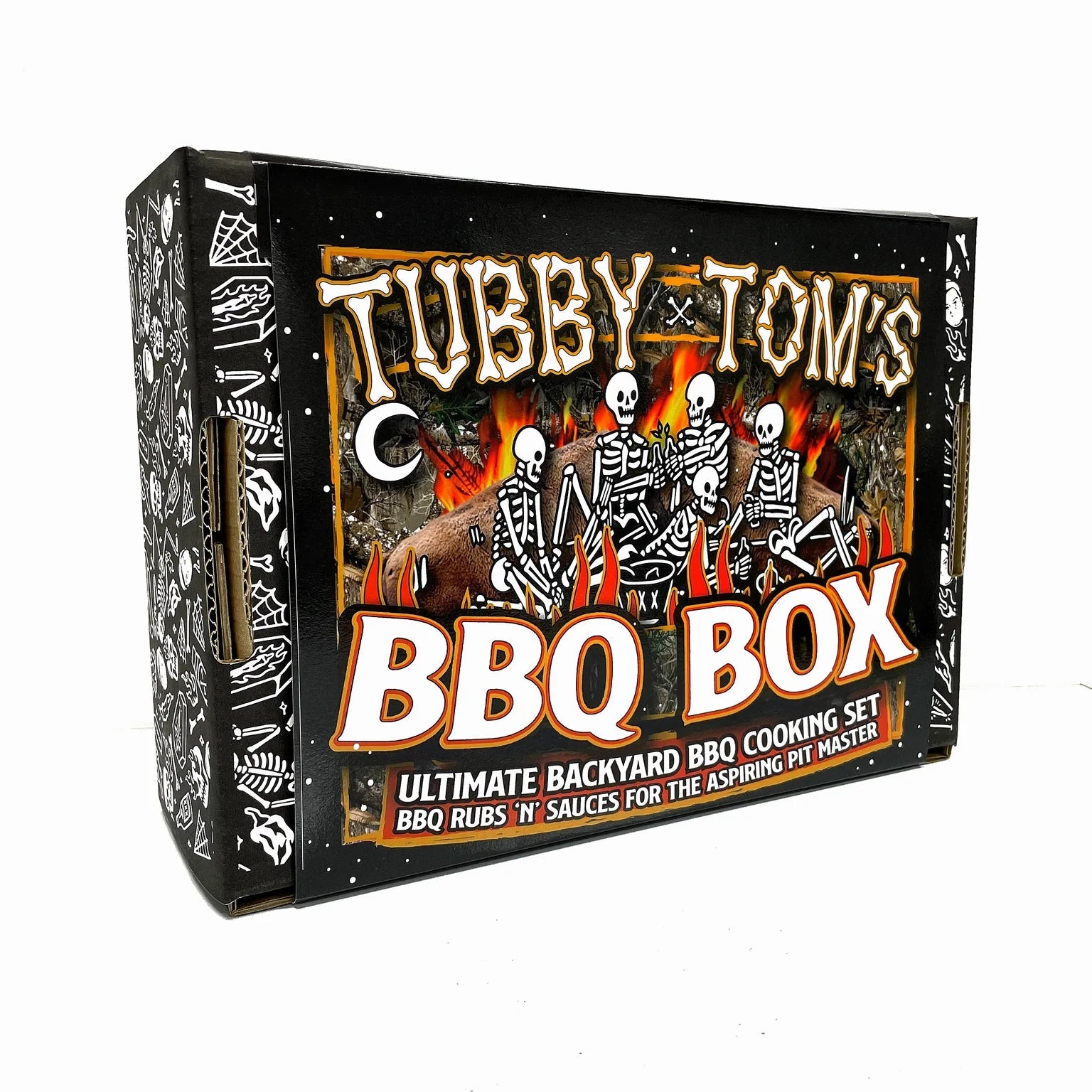 Tubby Tom's BBQ Box packaging on a white background