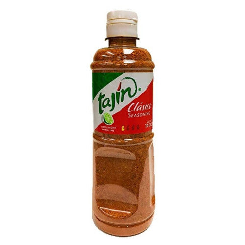 Tajin Chilli and Lime Seasoning in a plastic container