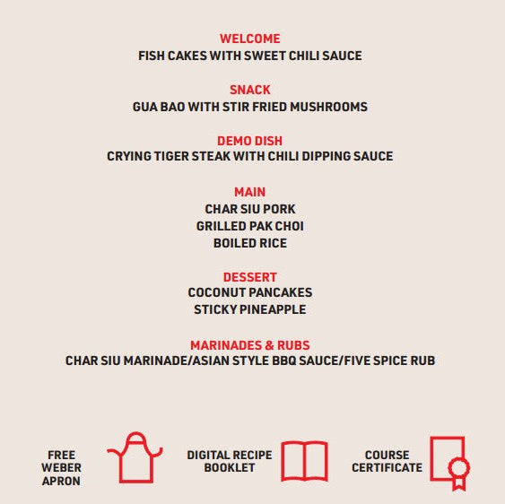 Weber Asian BBQ Course Menu