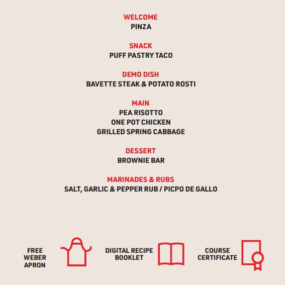 Weber Summer Favourites BBQ Course Menu