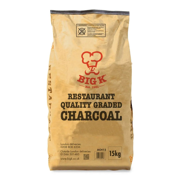 A bag of Big K Restaurant Quality Graded Charcoal on a white background