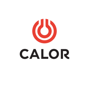 Calor logo with a red circular design on a transparent background