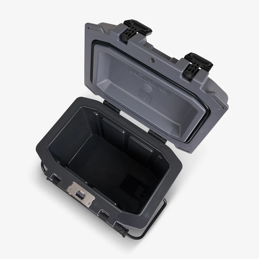 Gray Igloo cooler on a white background