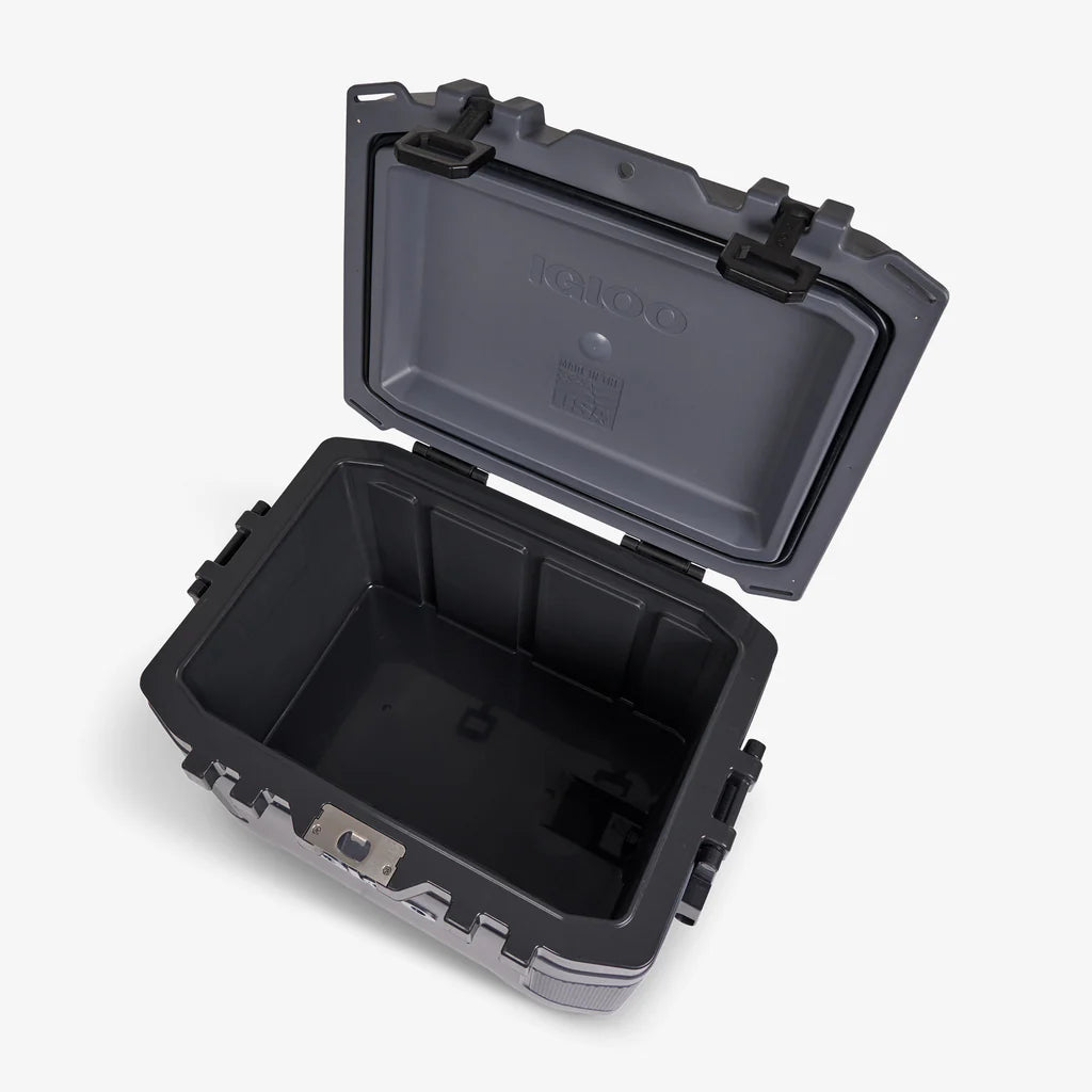 Gray Igloo cooler box on a white background