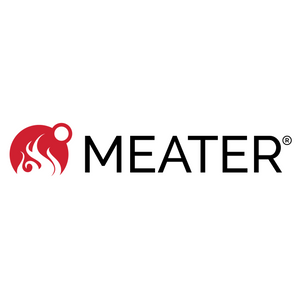 MEATER logo with a red circular design on a white background