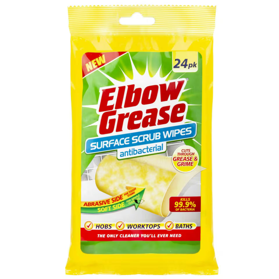 Elbow Grease Antibacterial Surface Scrub Wipes 24 Pack – South Wales Barbecues