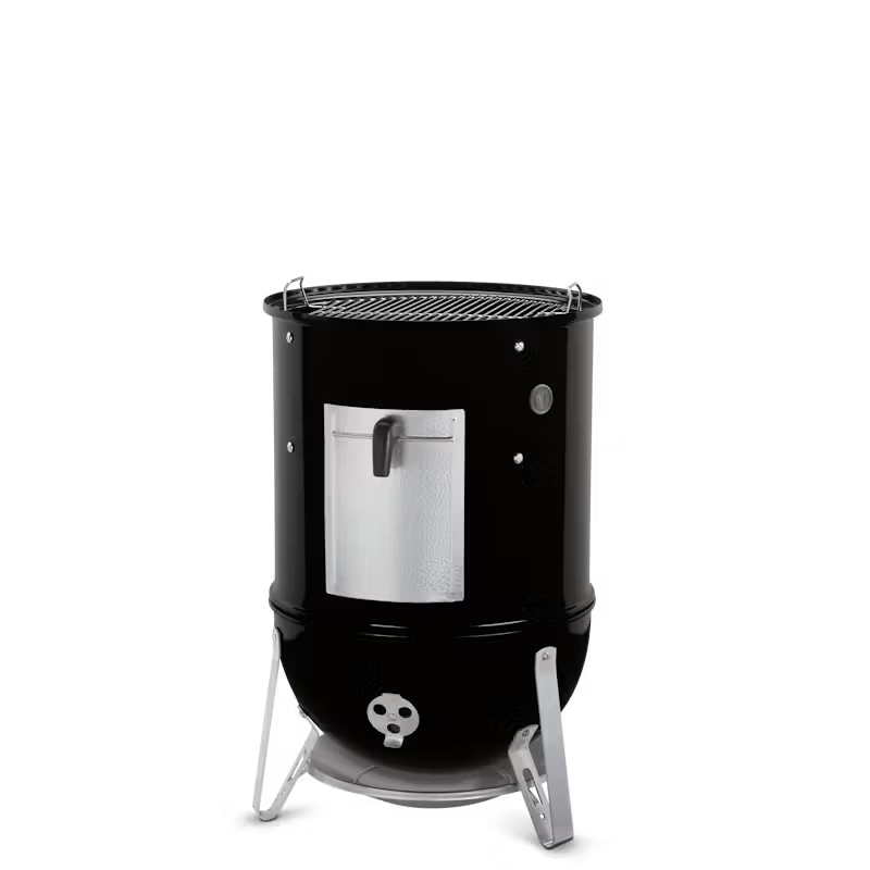 Weber Smokey Mountain Cooker and Smoker with lid removed